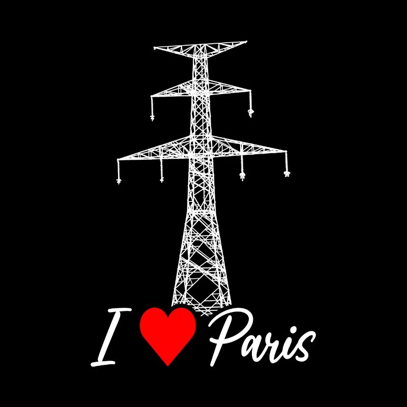 Paris Eiffelturm Strommast Elektriker Satire Liebe