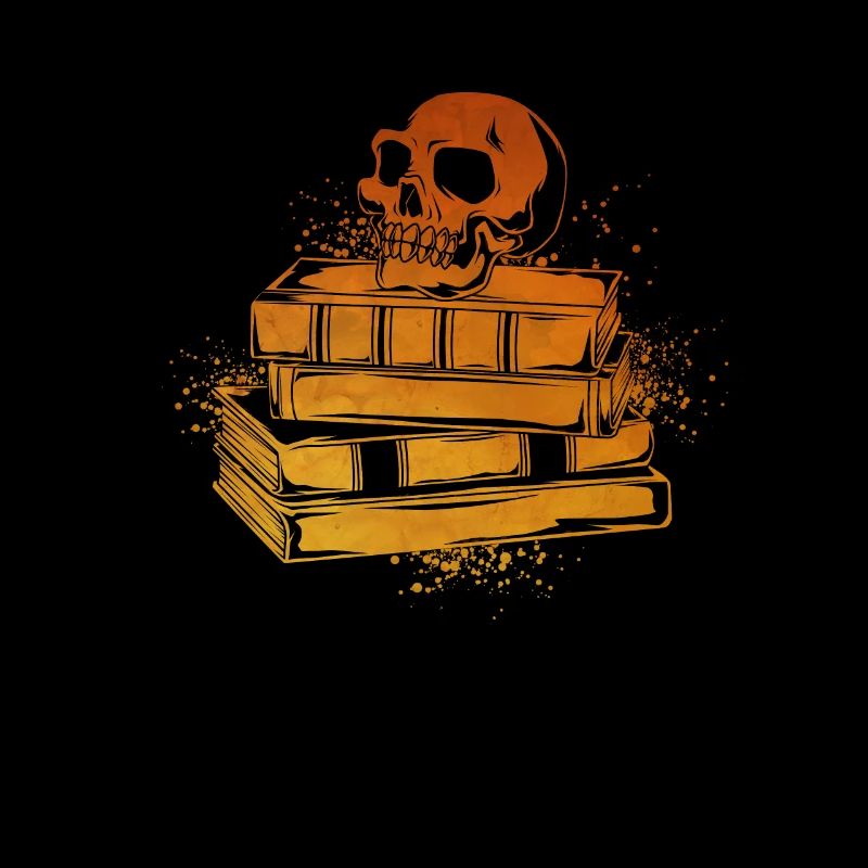 Skull on books - Dark Academia