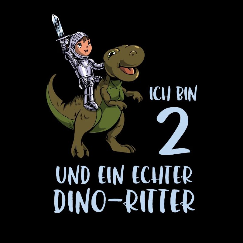 Geburtstagsshirt Dino Ritter - 2 Geburtstag Junge