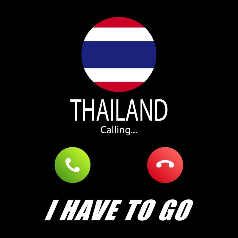 Thailand ruft an Lusiger Flaggen Spruch