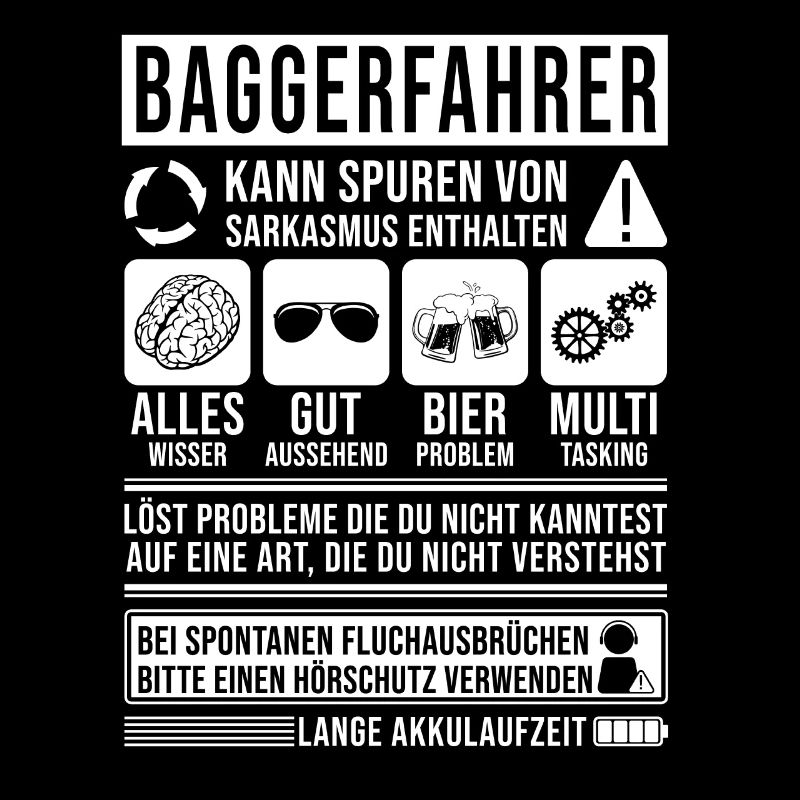 Baggerfahrer Spruch lustig