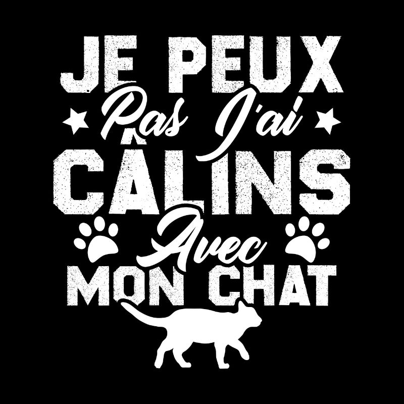 je peux pas j'ai câlins avec mon chat