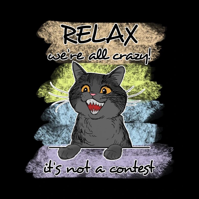 Drôle de chat disant relaxkinderkitten
