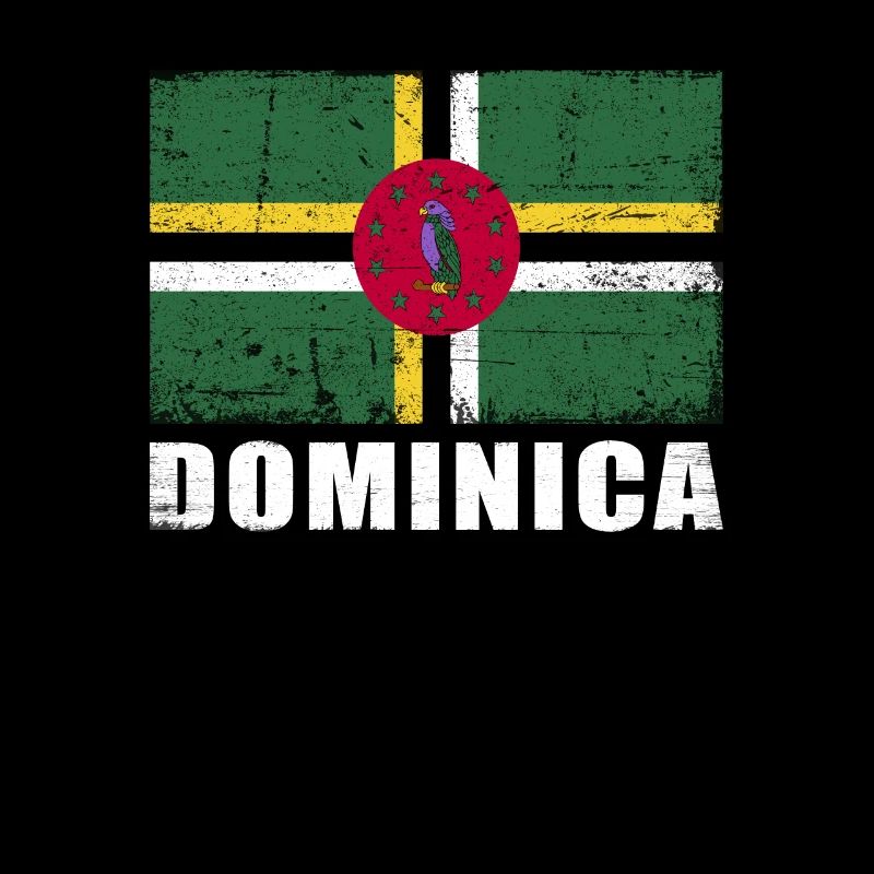 Drapeau de la Dominique Grunge Drapeau de la Dominique