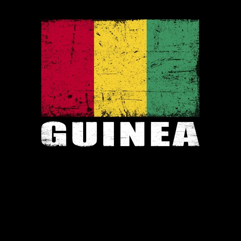 Drapeau de guinée Grunge Drapeau de Guinée
