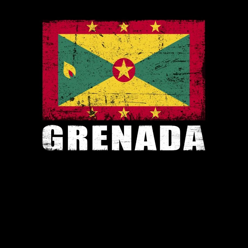 Drapeau de la Grenade Grunge Drapeau de la Grenade