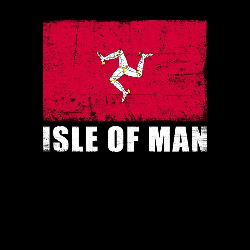 Drapeau de l’île de Man Grunge Drapeau de l’île de Man
