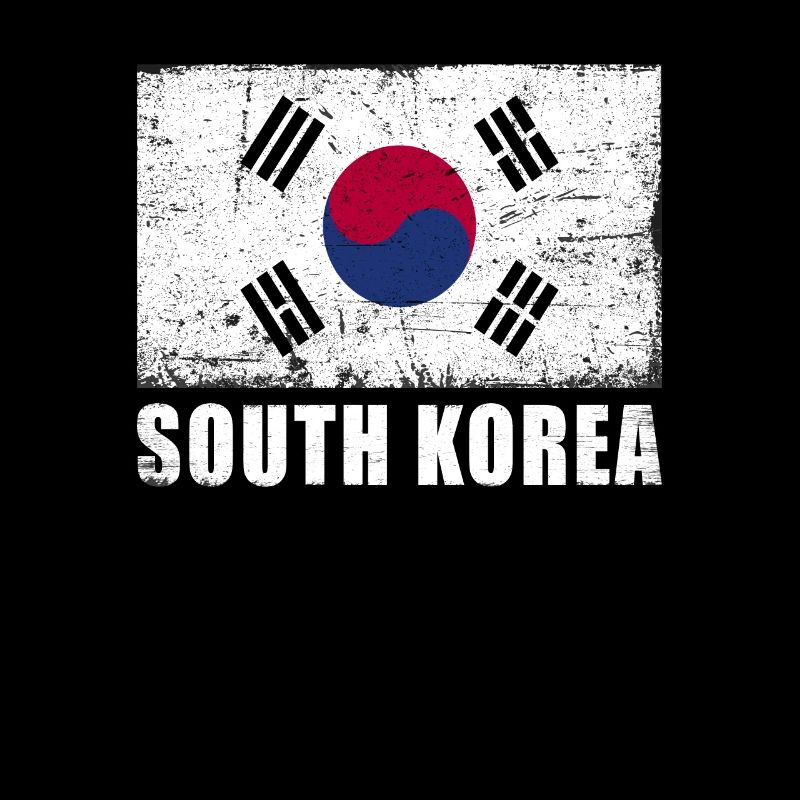 Drapeau de la Corée du Sud Grunge Drapeau de la Corée du Sud