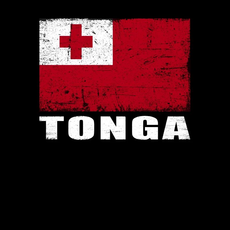Tonga Flag Grunge Tonga Flag