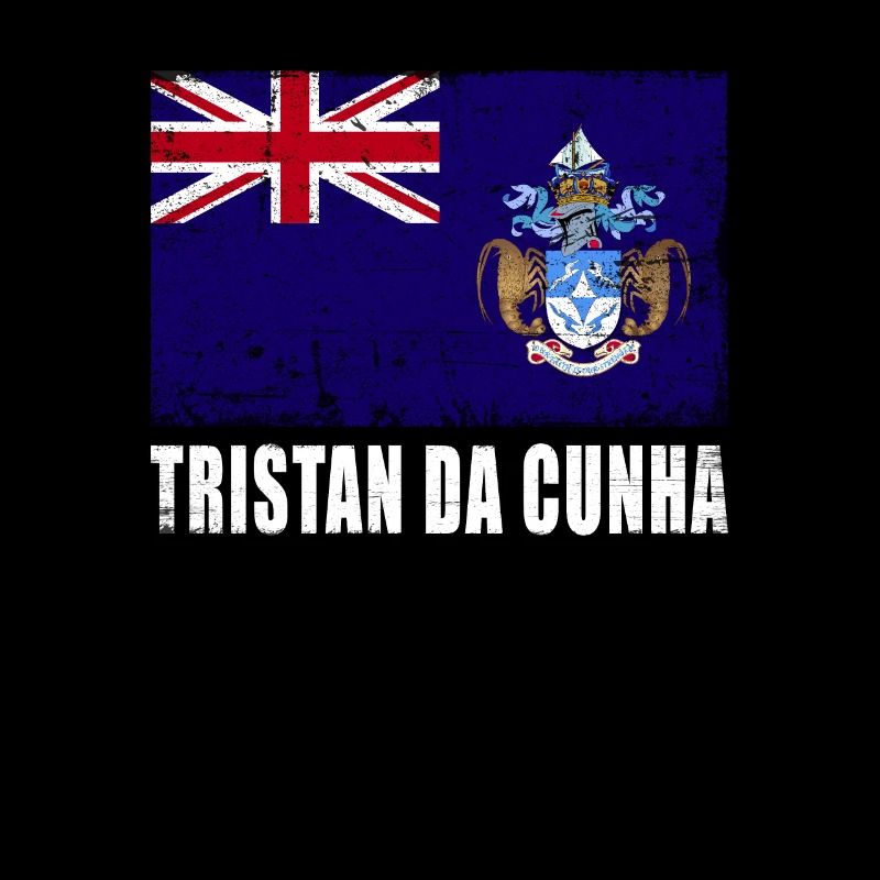 Tristan Da Cunha Drapeau Grunge