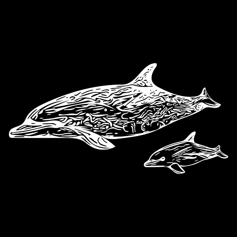 Dolphins Swimming - Conception de bébé dauphin