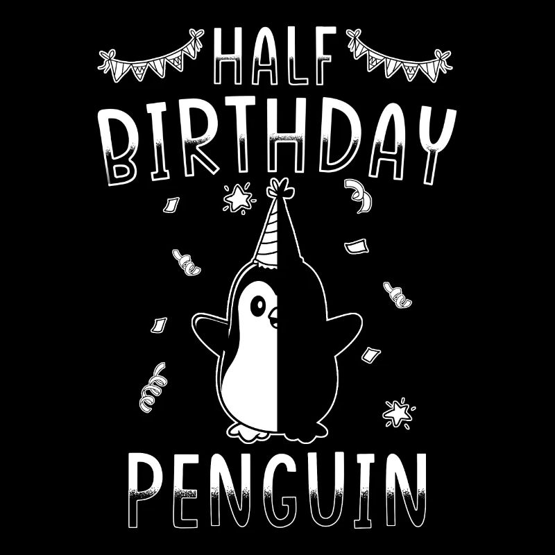Demi-année 6 mois Anniversaire Pingouin