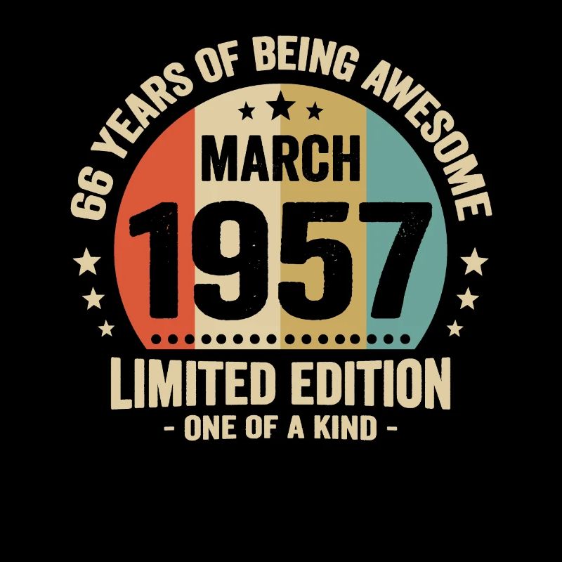 Anniversaire Vintage Idée Cadeau Mars 66