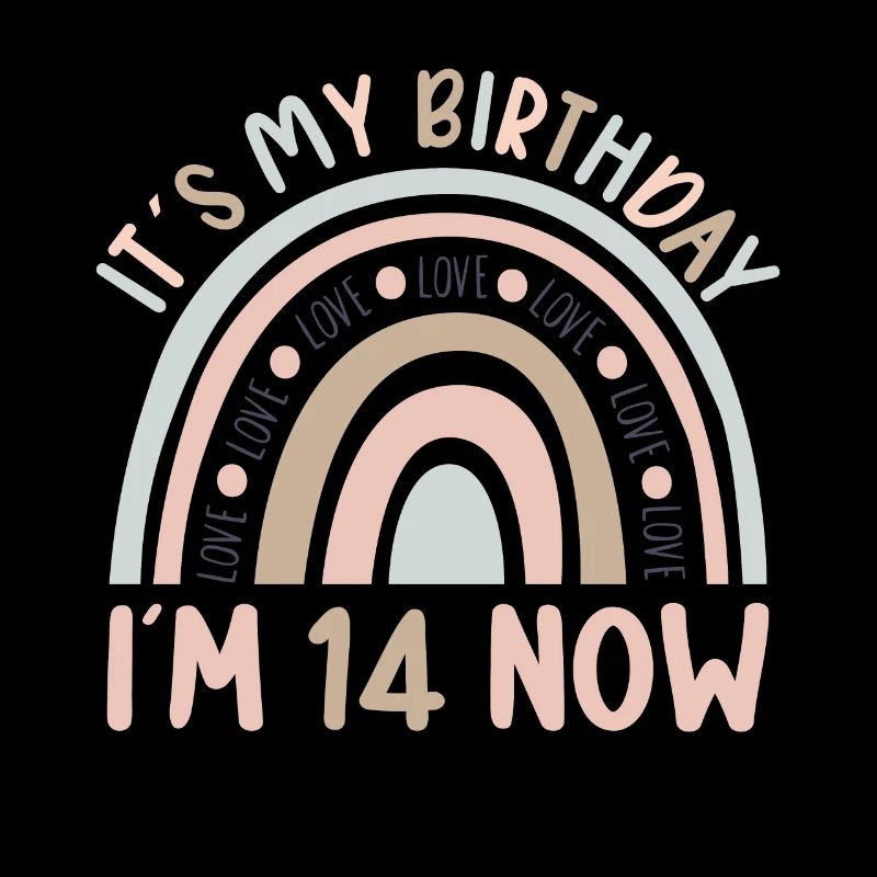 14 years old Rainbow Rainbow 14th birthday