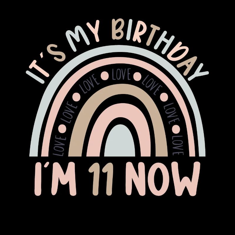 11 years old Rainbow Rainbow 11th birthday