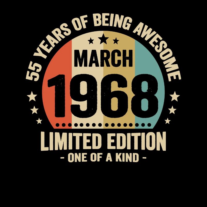 Anniversaire Vintage Idée Cadeau Mars 55