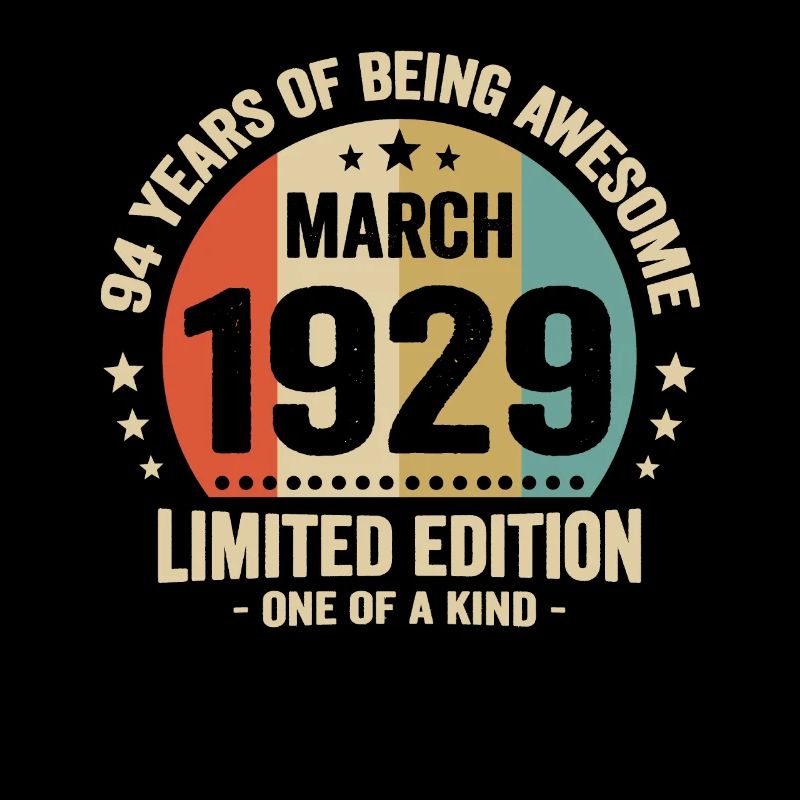 Anniversaire Vintage Idée Cadeau Mars 94