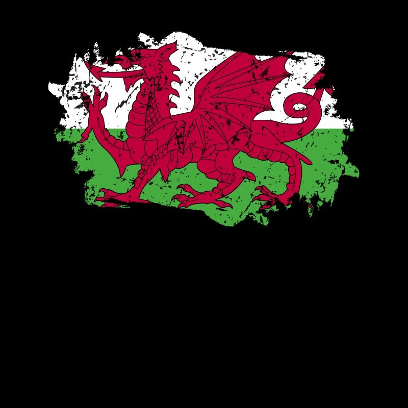 Drapeau du Pays de Galles Grunge Drapeau du Pays de Galles