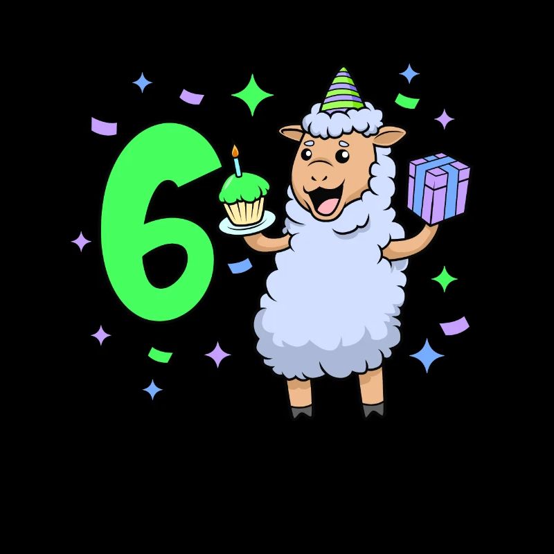Mit Schaf - Mädchen Geburtstag 6 Jahre