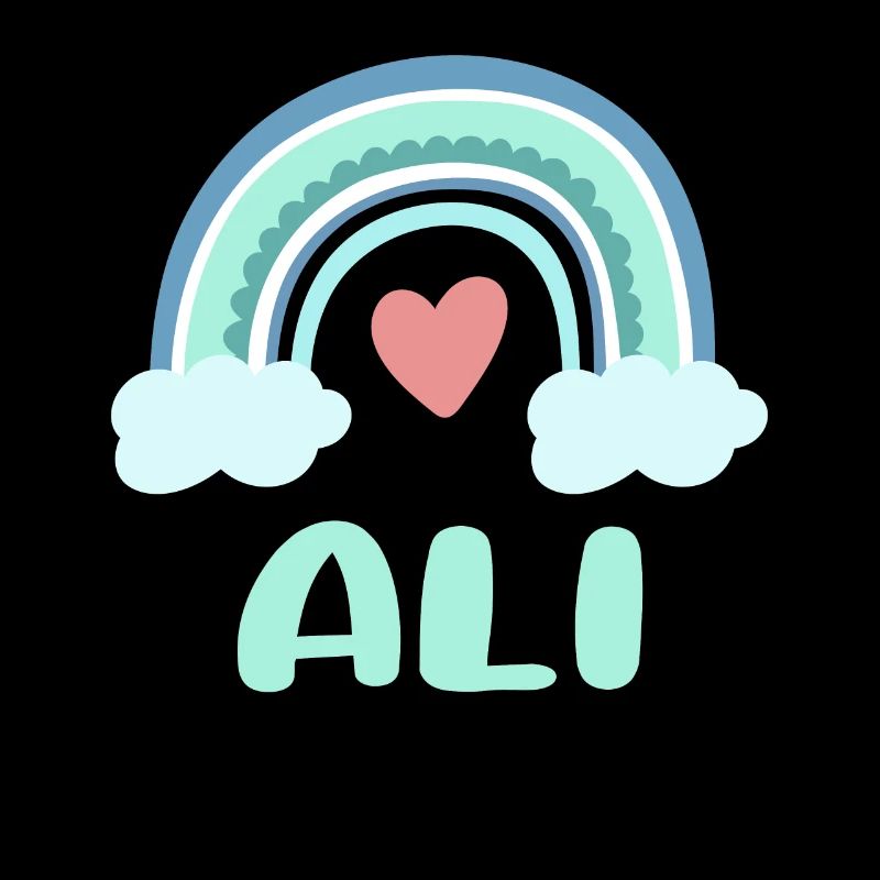 Ali Name Regenbogen Baby