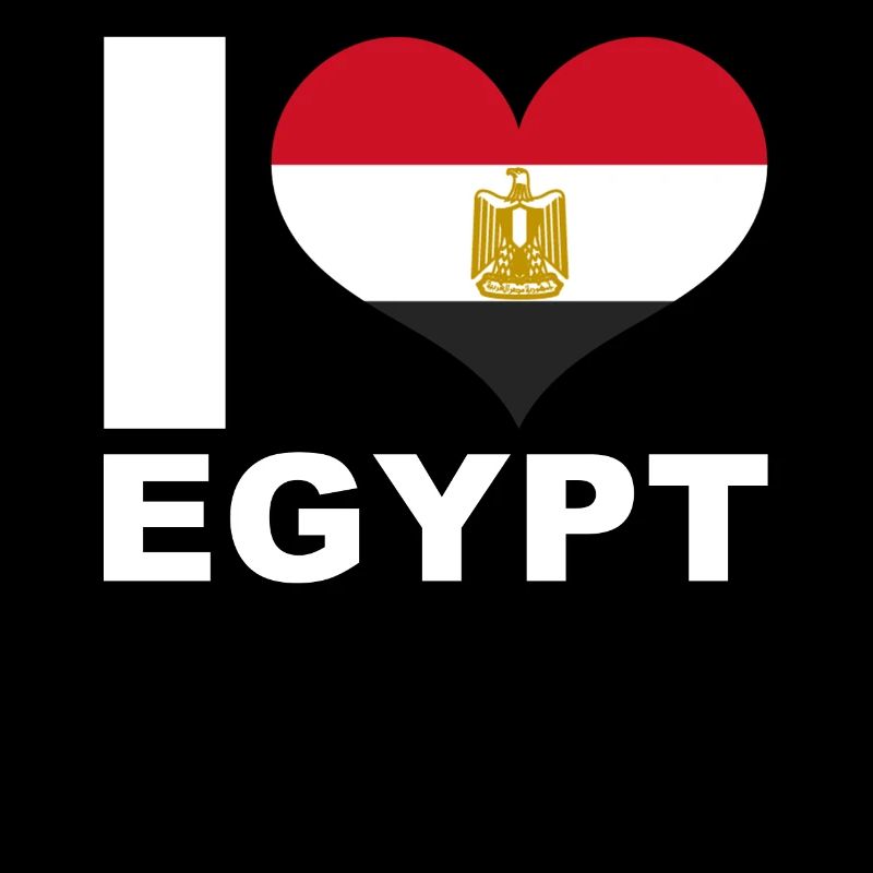 I love Egypt heart flag Egypt