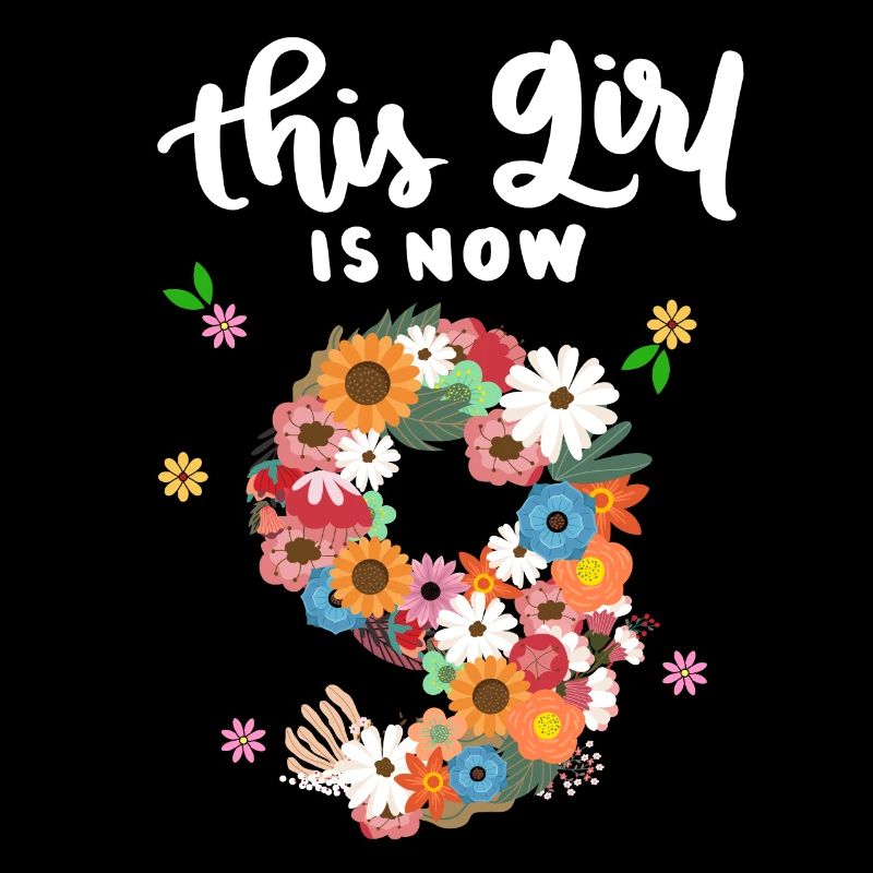 Cette fille est maintenant 9 Fleurs Colorées 9.