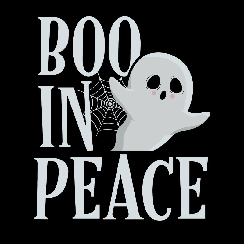Boo In Peace Scary Horror Specter Ghost Halloween