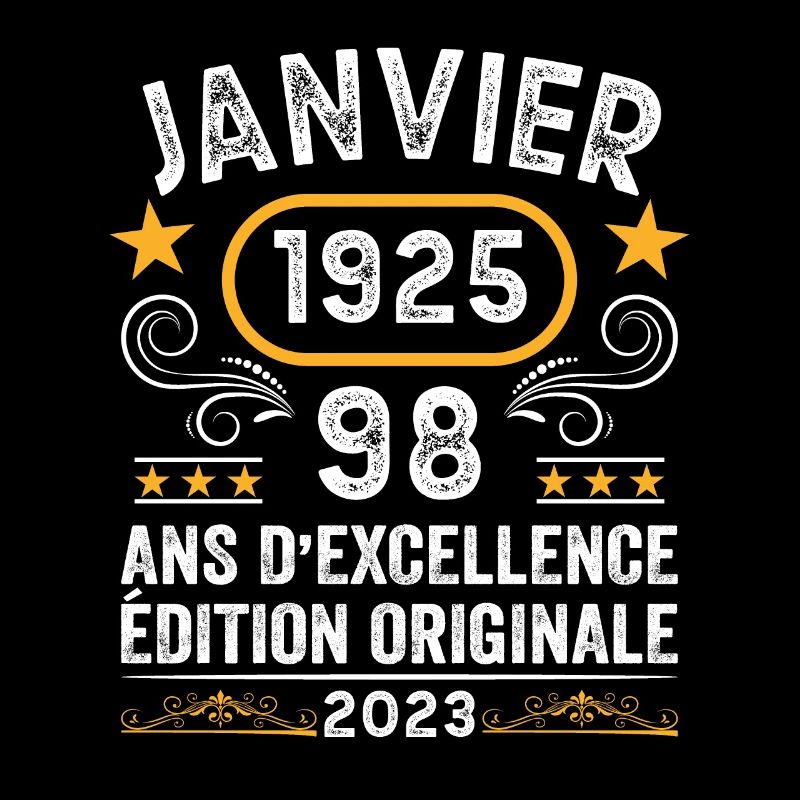 Anniversaire Vintage Idée Cadeau Janvier 1925 98