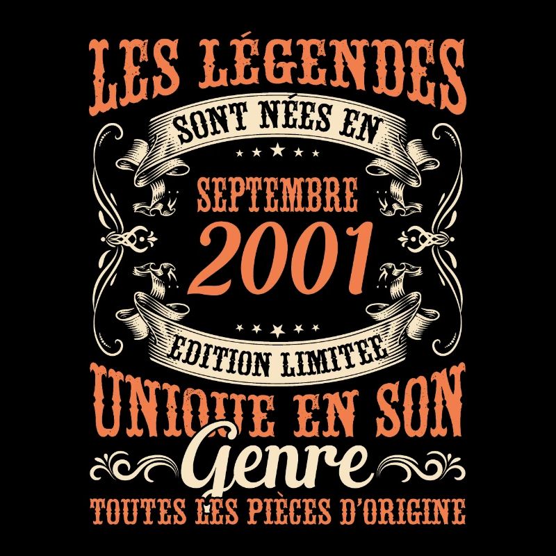 Anniversaire Vintage Idée Cadeau Septembre 2001