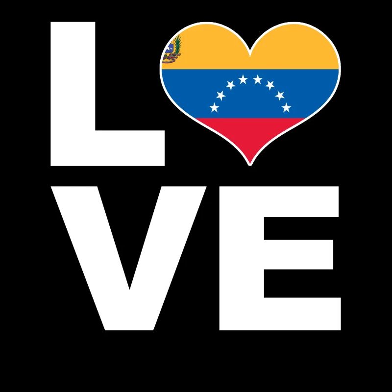 J’aime le drapeau du cœur du Venezuela