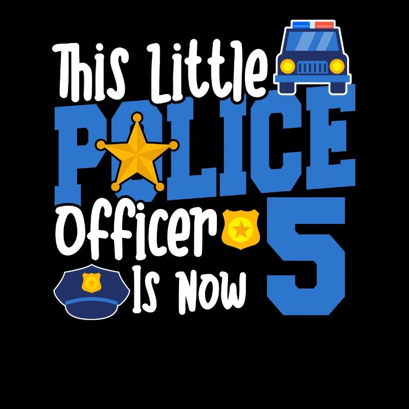 This little cop is now 5 years old, 5