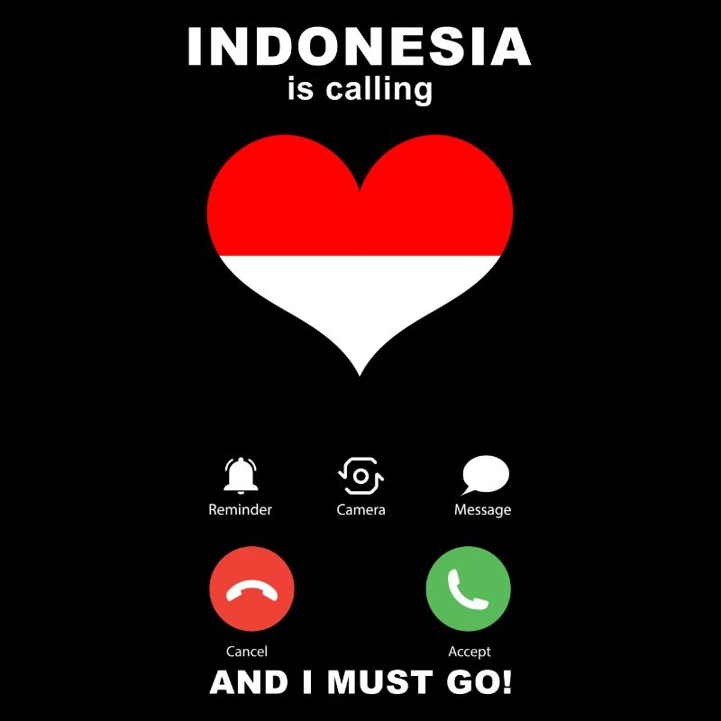 Indonesien is calling Indonesien Herz Souvenir