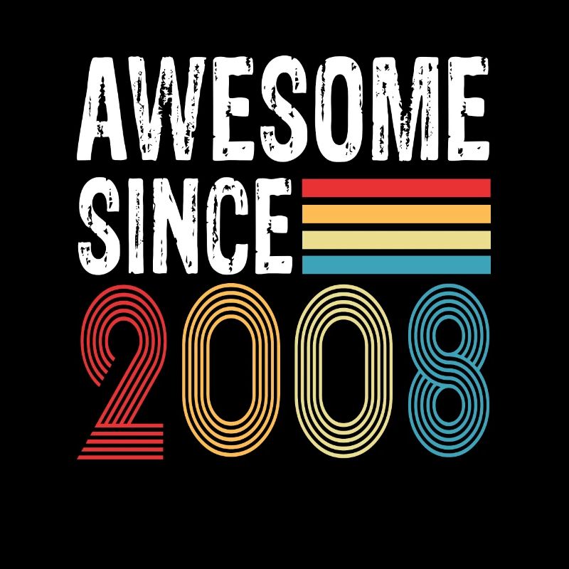 Awesome Since 2008 Geburtstag 2008 Vintage 2008