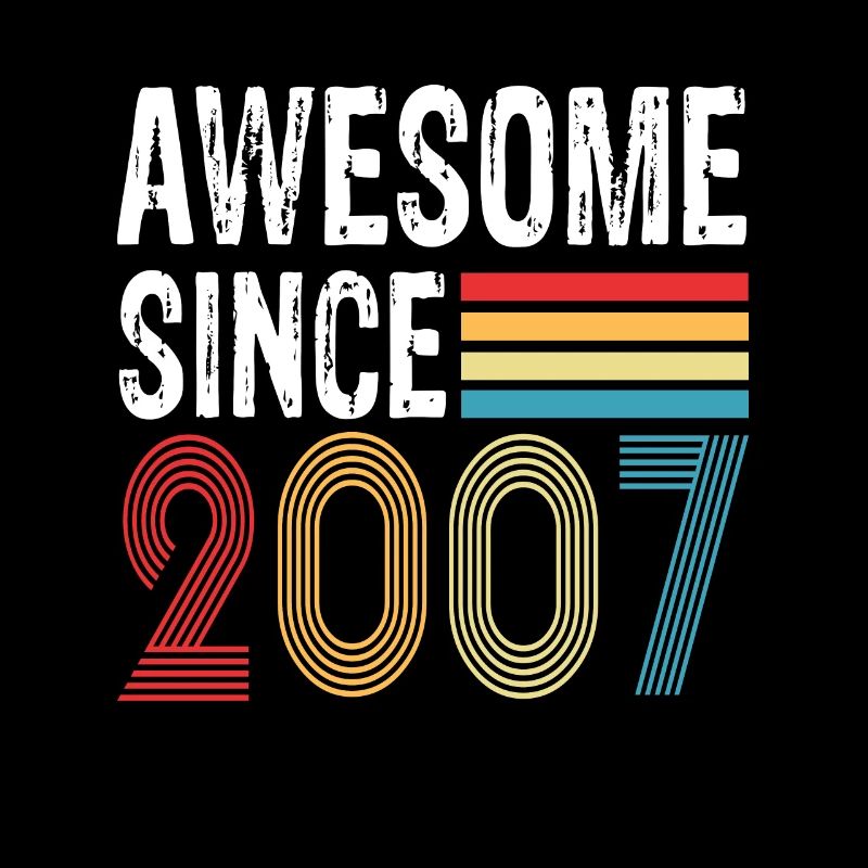 Awesome Since 2007 Geburtstag 2007 Vintage 2007