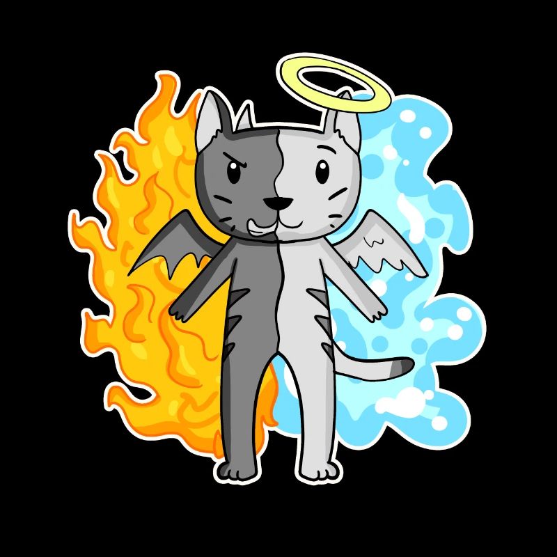 Cat Cat Breed Egyptian Mau Angel and Devil