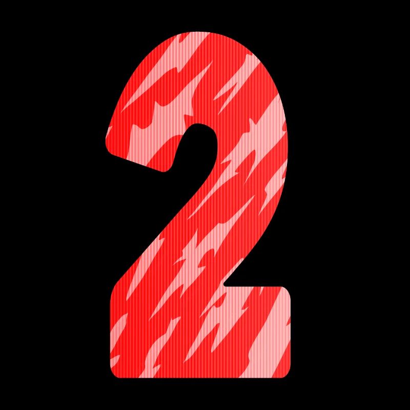 Number 2 Red Pattern