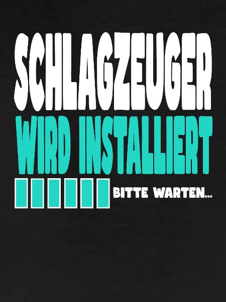 Schlagzeuger wird installiert
