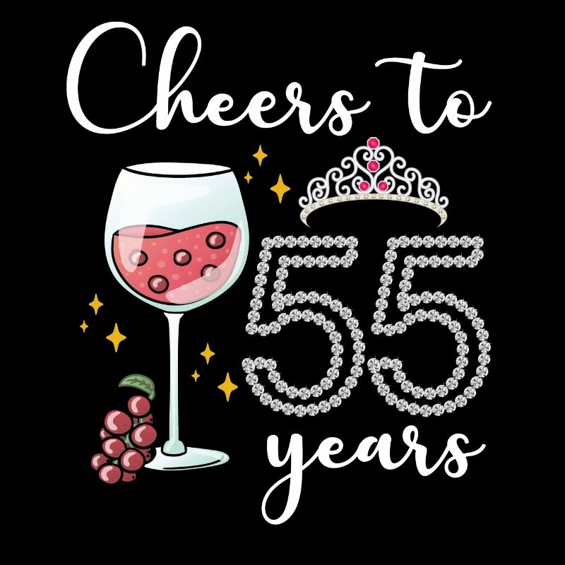 Vive les 55 ans de raisin célébration du 55e anniversaire