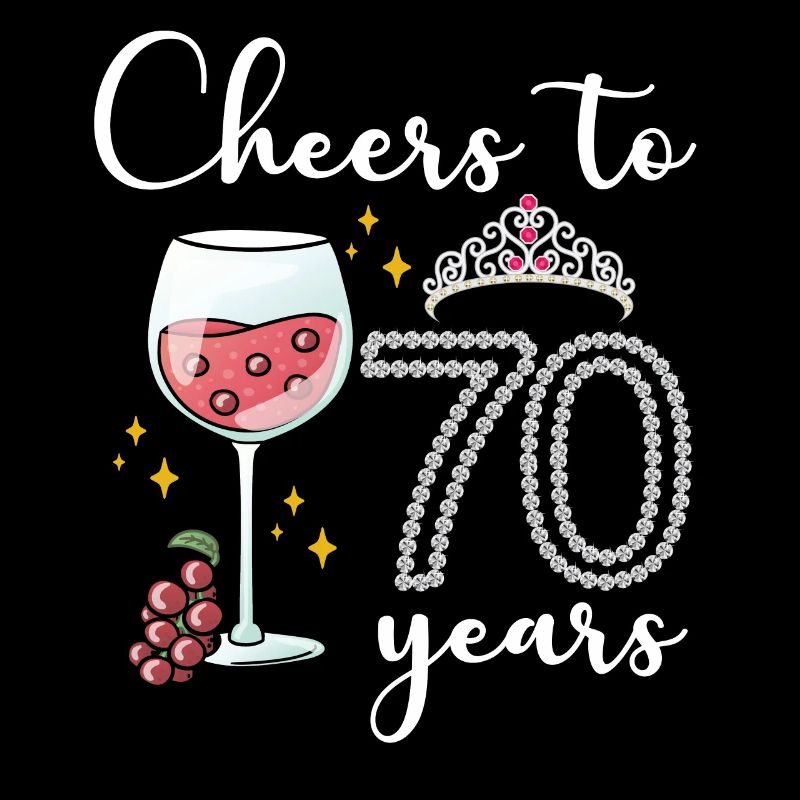Vive les 70 ans de raisin célébration du 70e anniversaire