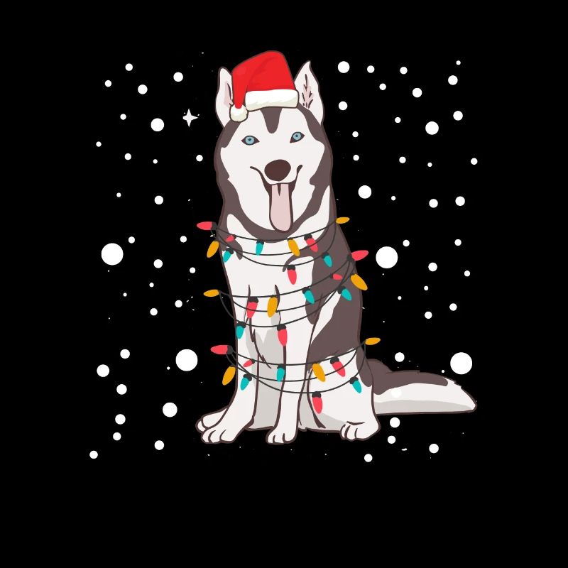 Sibérie Husky Chapeau de Noël Arbre de Noël