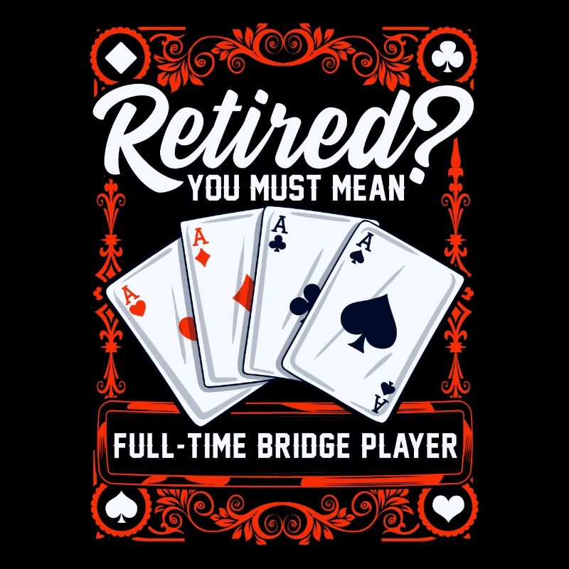 Full-time bridge player retired bridge cards