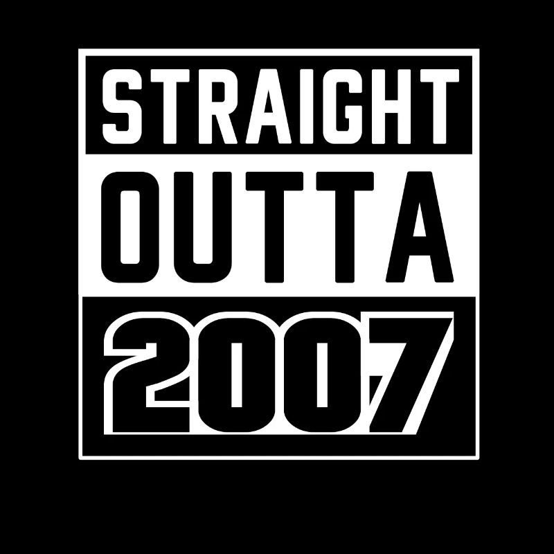 Straight Outta 2007 Geburtstag 2007 Geboren 2007