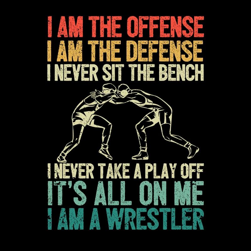 Ich bin die Offensive Ringer Lustig Ringen Kampf