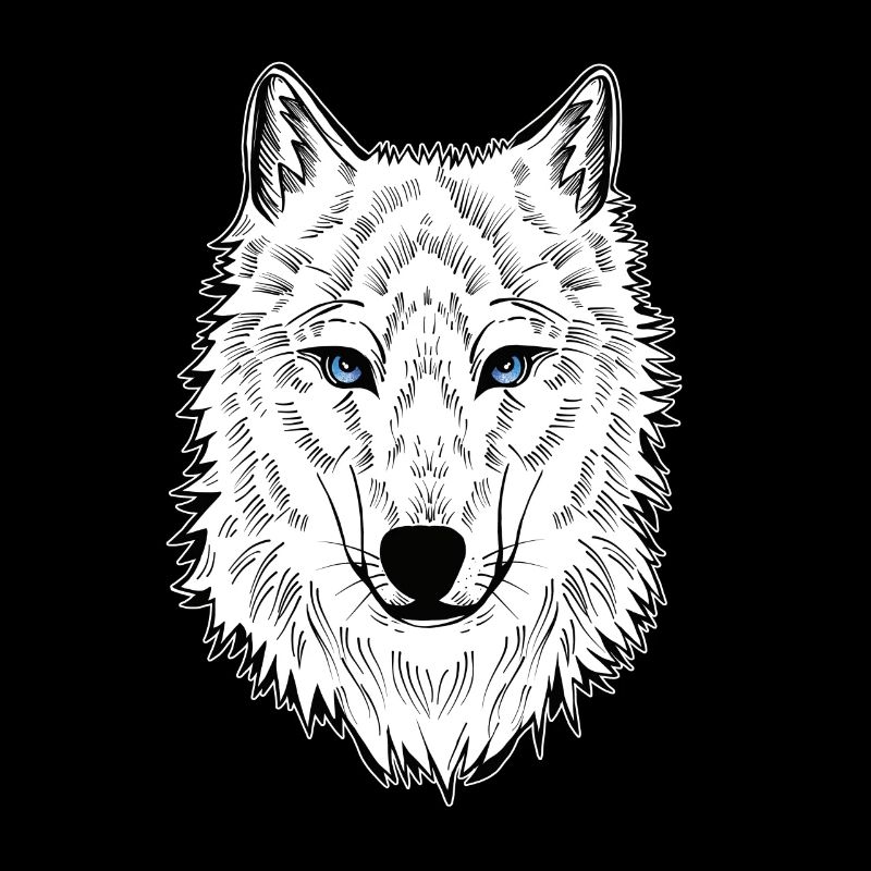 Polarwolf Wolf Blaue Augen