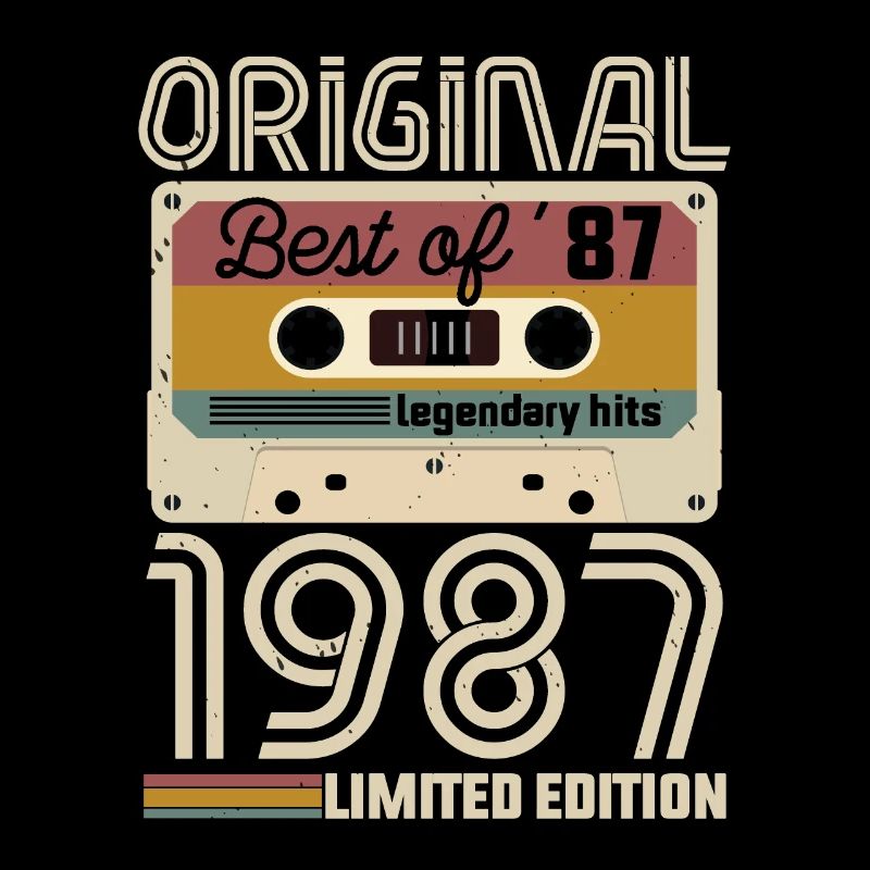 Vintage Geburtstag Original Geschenkidee 1987