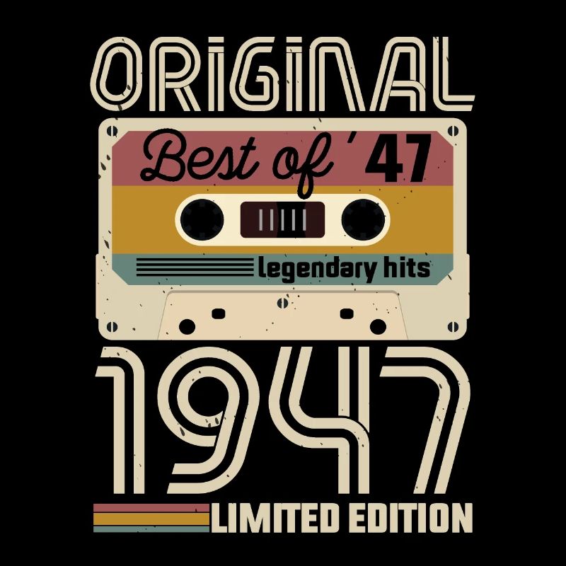 Vintage Geburtstag Original Geschenkidee 1947