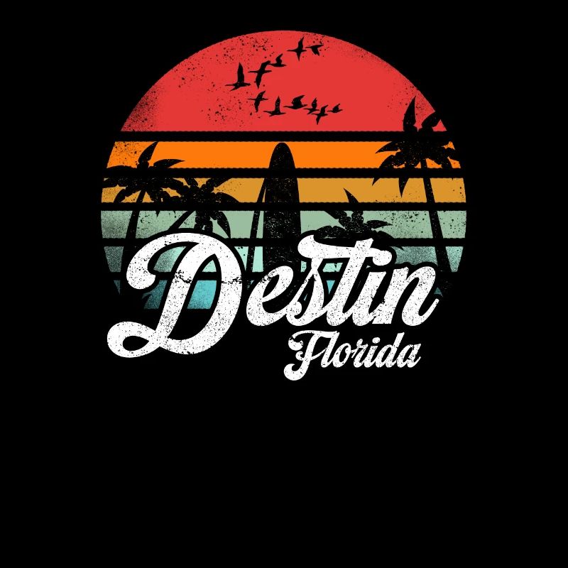 Vintage Destin Floride Surf Rétro Surf Cool