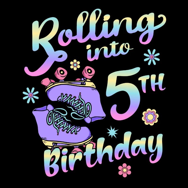 Rolling Into 5th Birthday Quad Skater Roller Skates