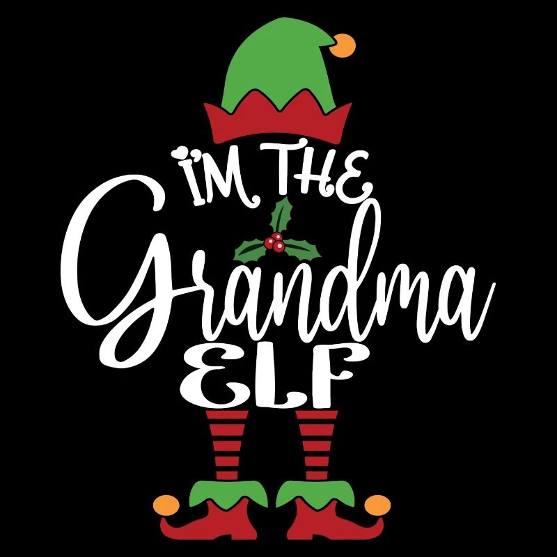 Oma Elf süßes lustiges passendes Weihnachtskostüm