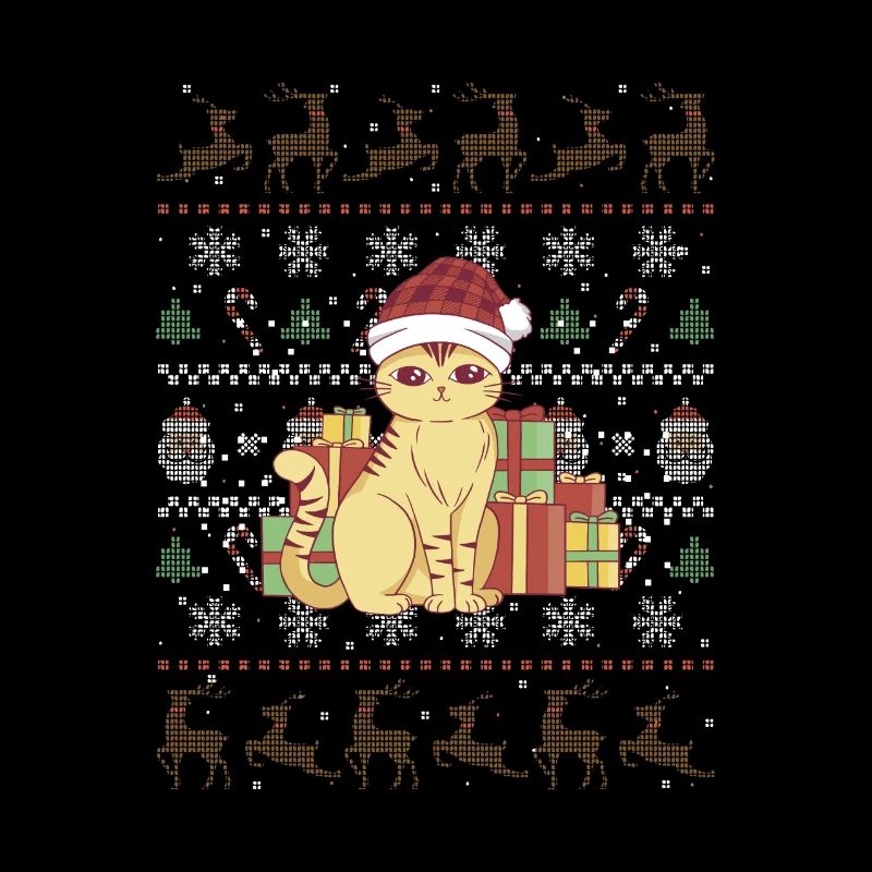 Mignon chat de Noël